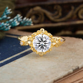 Classic Vintage 4-Prong Round Lab Diamond Engagement Ring